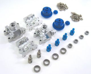2 Set Alloy Front Rear Differential Gear Box Kit Bearing Fits Losi Mini LST