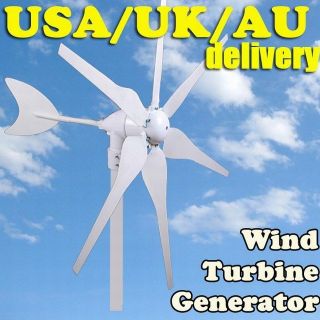 300W Watt Wind Turbine Generator with 6 Blades Lager Power Low Volume U