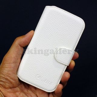 Luxury Magnetic Card Holder PU Leather Flip Case for Samsung Galaxy S3 i9300 Wht