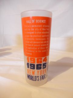 Set of 1964 1965 New York World's Fair Frosted Glasses 9 Total Great Shape