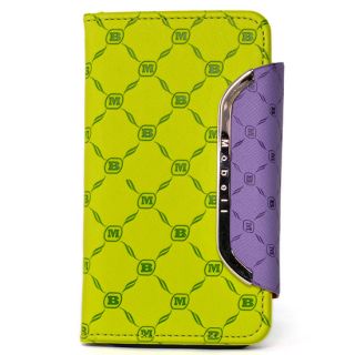 New Color Edge Leather Case Skin Cover Diary Wallet for iPhone 4 4S Purple Green