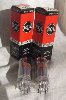Matched Pair of RCA 6973 Amplifier Tubes with Matching Date Codes and Boxes