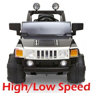 12volt RC Battery Powered Wheels Kids Ride on Hummer Jeep Car Remote Black