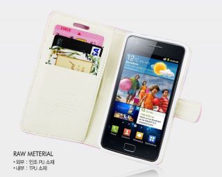 Crezene PU Leather Case Cover Wallet for Samsung Galaxy S2 i9100 I777