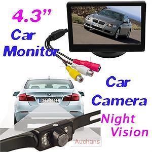 4 3" Car TFT Rearview Monitor E322 Car Backup Camera System