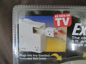 Arista as Seen on TV Extend A Cord Extension Cord Wit Surge Protection New