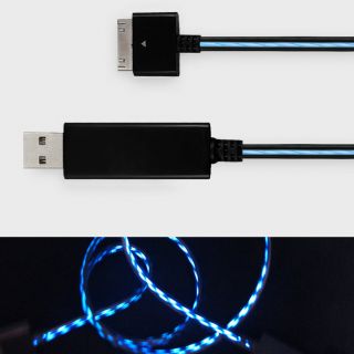 Visible LED Light USB Data Sync Charger Cable for iPhone 3 3GS 4 4S iPod Touch 4