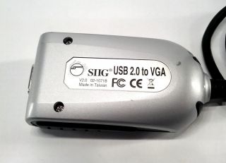SIIG USB 2 0 to VGA Adapter 02 1071B Dual Monitor 1680 x 1050 Multi Display