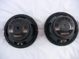 Kicker Competition Series 8" Subwoofer Pair New in Boxes Old School Yellow Logo