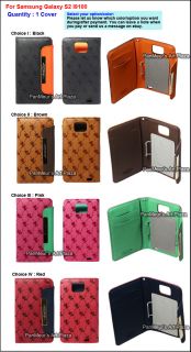 Samsung Galaxy S2 i9100 Cell Phone PU Leather Case Cover Neocat Wallet