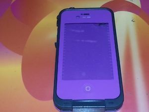 iPhone 4S Lifeproof Cover Case Waterproof Holder Cell Phone Mobile Purple Black