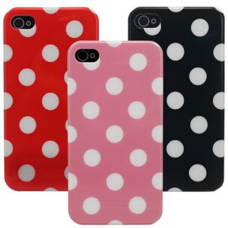 3pc Newest Polka Dot Hard Back Cover Case Skin Shell for Apple iPhone 4 4S