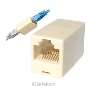 RJ45 Network Ethernet LAN Cat5e Female Extension Cable Plug Coupler Adapter UK