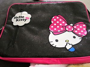 Hello Kitty Laptop Sleeve Case Black Sparkles