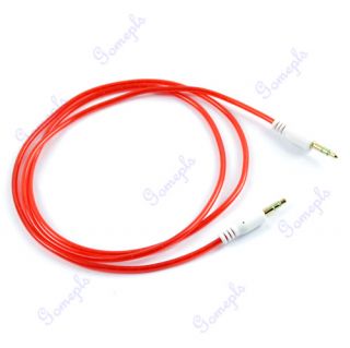 New Red 3 5mm Male to Male Plug Audio Extension Cable Cord for PC  Speaker