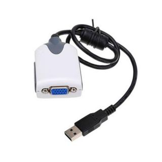 USB 2 0 to VGA Female Video Graphic Card Monitor Dual Display Cable Adapter Win7