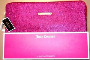 New Juicy Couture Laptop Sleeve Hot Pink Stardust Glitter 13" Cover YTRUT036