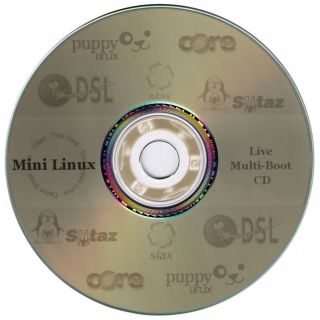 5 Pack Linux Operating Systems Live CD Puppy Slitaz Slax Tiny Core Damn Small