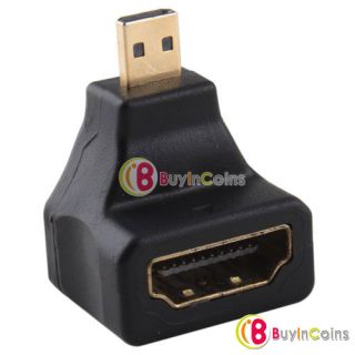Micro HDMI 5P 5pin Male Plug to HDMI Female Angle 90 Degree Adapter Connector