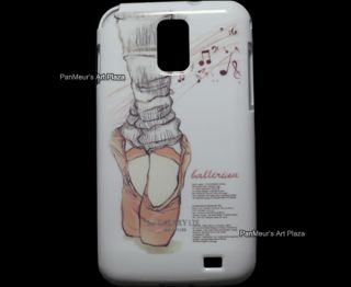 Samsung Galaxy S2 Skyrocket at T i727 Cell Phone Jelly Case Cover Ballerina