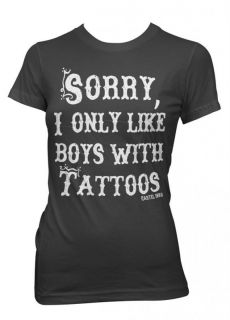 Cartel Ink Tattoo Biker Emo Rockabilly Gothic Punk Rocker Sorry Boys T Shirt 2XL