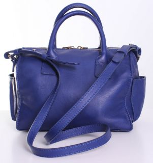 See by Chloe Nellie Medium Leather Shoulder Bag Tote Handbag in Ink Blue