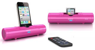 Azatom Iflute Docking Station Speaker Portable for iPod iPhone  Touch in Pink