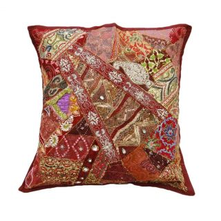 Home Decor Cushion Cover Multicolored Patchwork Large Pillow Case Throw 24’’