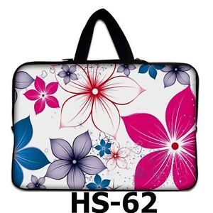 Flowers Neoprene Case Cover Handle Bag for All 13" 13 3" inch Laptop PC Netbook