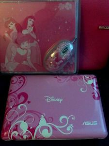 Asus Disney Princess Pink 8 9" Netbook New Incase Sleeve Disney Mouse Pad
