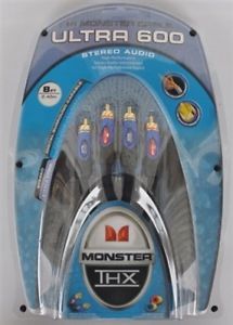 Monster Cable Ultra 600 RCA Stereo Audio Cables 8 Ft