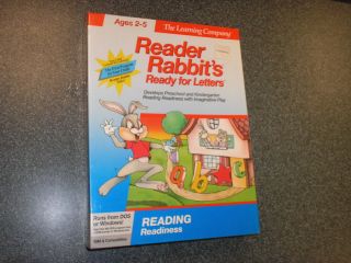 Reader Rabbit's Ready for Letters Preschool Kindergarten Software New