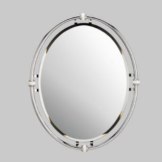 Kichler Oval Beveled Mirror in Chrome with Porcelain Trim