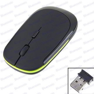 Slim USB Mini 2 4GHz Wireless Optical Mouse Mice Receiver for Laptop PC Notebook