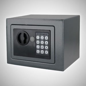 New Gray Digital Electronic Safe Box Keyless Lock Home Security Gun Cash Jewelry
