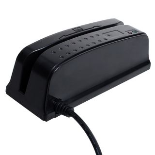HX 1000 Portable USB Magnetic Card Reader POS Mag Stripe Swiper Black White US