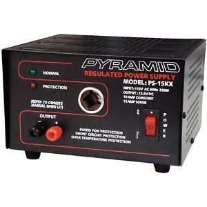 Pyramid PS 15KX 10 Amp Power Supply CB Ham Radio Cell PS15KX Cigarette Lighter