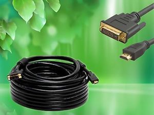 HDMI to DVI Cable Cord for Projector Plasma TV DVD Player Satellite Box 50'