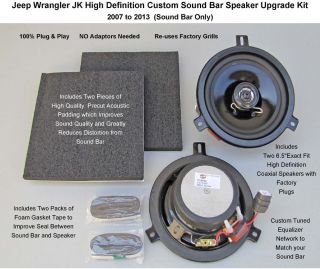 Jeep Wrangler JK Premium High Definition Sound Bar Speaker Upgrade Kit