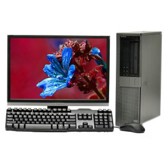 Dell Windows 7 Desktop Computer w Core 2 Duo 1 TB 4 GB 19" Wide Screen Monitor