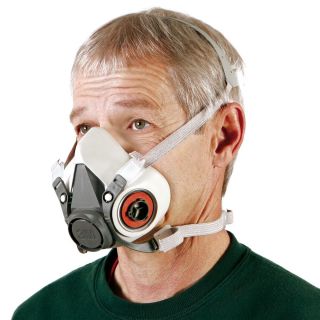 3M Respirator Mask Face Half Medium Organic Respirators Filter Paint Spray Gas