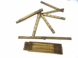 Vintage Lot Wood Lufkin Stanley 68 Collapsible Carpenters Measuring Tools Rulers