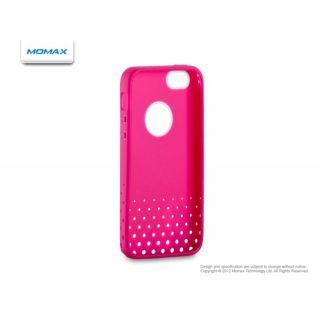 Momax iCase Airy Series TPU Case with Screen Protector for Apple iPhone 5 Red