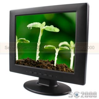 High Resolution Monitor 10 4 inch TFT LCD 640x480 11W TV VGA and RCA Input DC12V