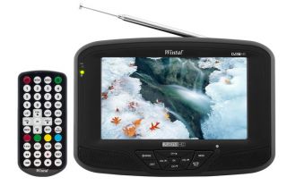 Wintal 7" Portable HD LED LCD DVB T Digital TV USB Port Rechargeable Battery PVR