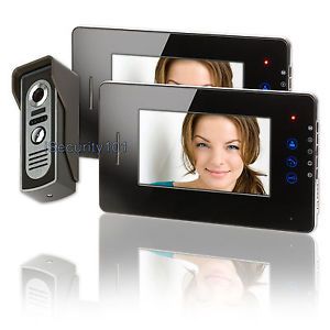 7" Touch Key Video Door Phone Doorbell Home Security Intercom w 2 Monitors 5C8SS