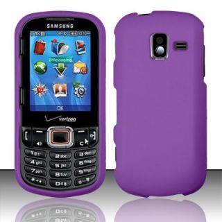 Purple Samsung Intensity 3 U485 Rubber Coating Hard Case Cover