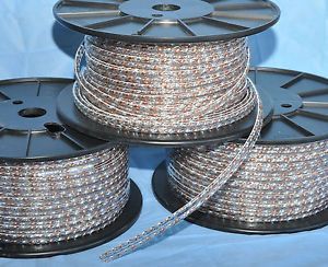 Atrm Silver Copper Twisted Solid Ribbon Speaker Cable per ft Audiophile Wire