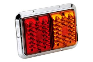 Bargman 47 85 615 85 Series Surface Mount LED Double Red Amber Tail Light W