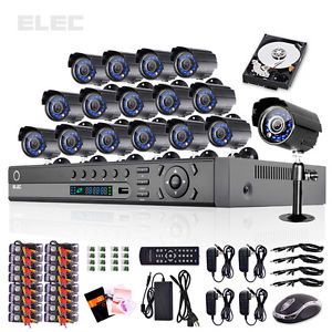 Elec® 16 CH Channel DVR Recorder Video Surveillance Security Camera System 2TB